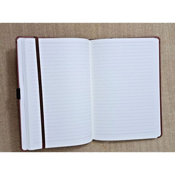 Lot of 2 Hardcover Notebook Journal Vegan Leather Cover Brown Lined Pages - Picture 6 of 9